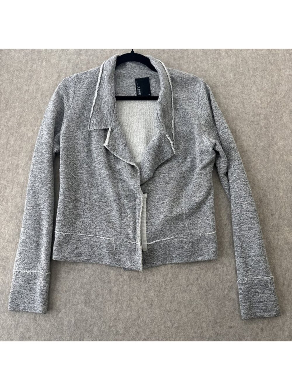 Dolan Fleece Moto Zip Jacket‎ Womens M Gray Asymmetric Zip USA